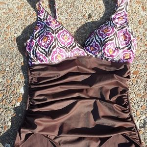 Merona one piece swimsuit sz large